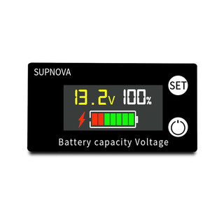 Bộ hiển thị điện áp, đồng hồ % điện áp 8v-100v có còi báo, màn LCD