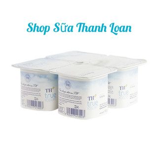 [GIAO HỎA TỐC] Sữa Chua Ăn TH True Milk có đường - Lốc 4 hộp X 100g