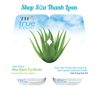 COMBO Lốc 4 Hộp Sữa Chua Ăn TH True YOGURT Nha Đam Tự Nhiên 100g.
