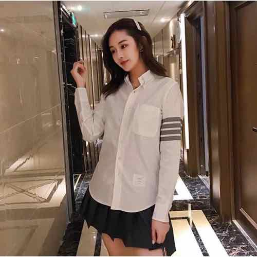 Áo sơ mi trắng dài tay 4 vạch bạc - Áo sơ mi nam nữ unisex thời trang đi học đi chơi hottrend cháy phố