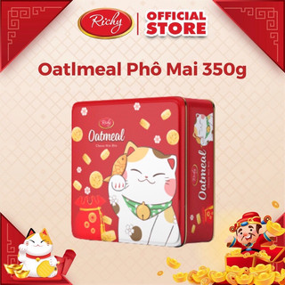 Bánh yến mạch phô mai RiChy Oatmeal Mini Bite mèo thần tài hộp 350g