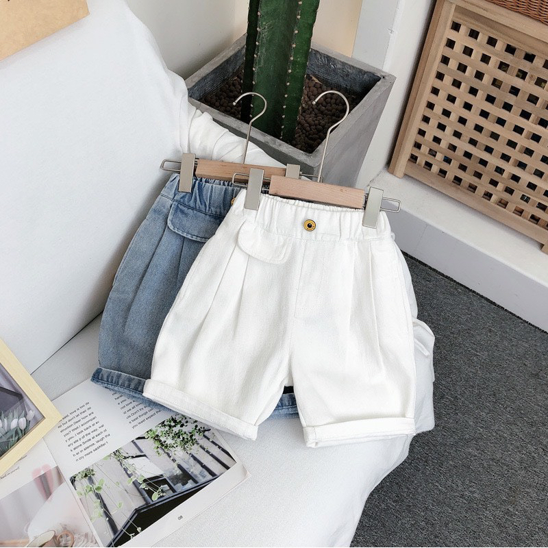 Quần jean đùi mềm cho bé trai bé gái