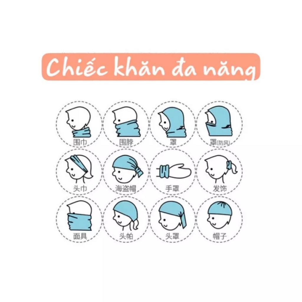 Khăn quàng cổ cho bé, khăn ống cotton nhiều hình dễ thương cho bé trai và bé gái