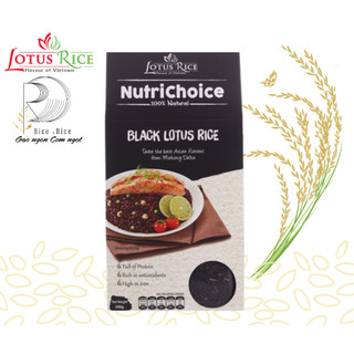 Gạo lứt tím than lotusrice nutrichoice hộp 500g - rice&rice