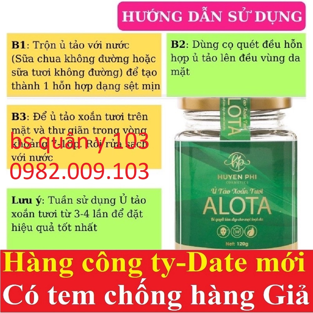 Ủ tảo xoắn tươi alona huyền phi cosmetics bí quyết làm đẹp cho mọi loại da