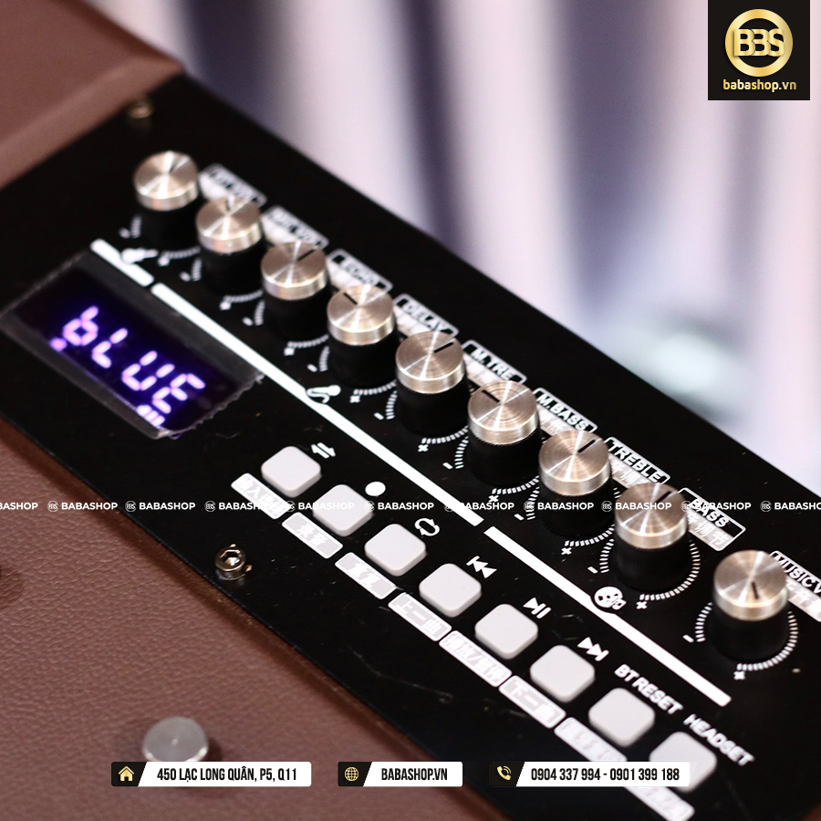 Loa karaoke xách tay Temeisheng GD66-82, Hàng cao cấp âm thanh HiFi 180 độ + Kèm 2 mic hút âm