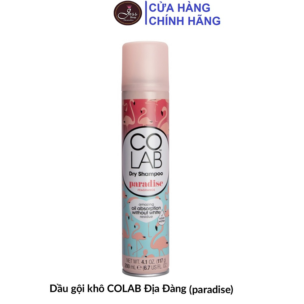 Dầu Gội Khô Colab Dry Shampoo hương Paradise 200ml