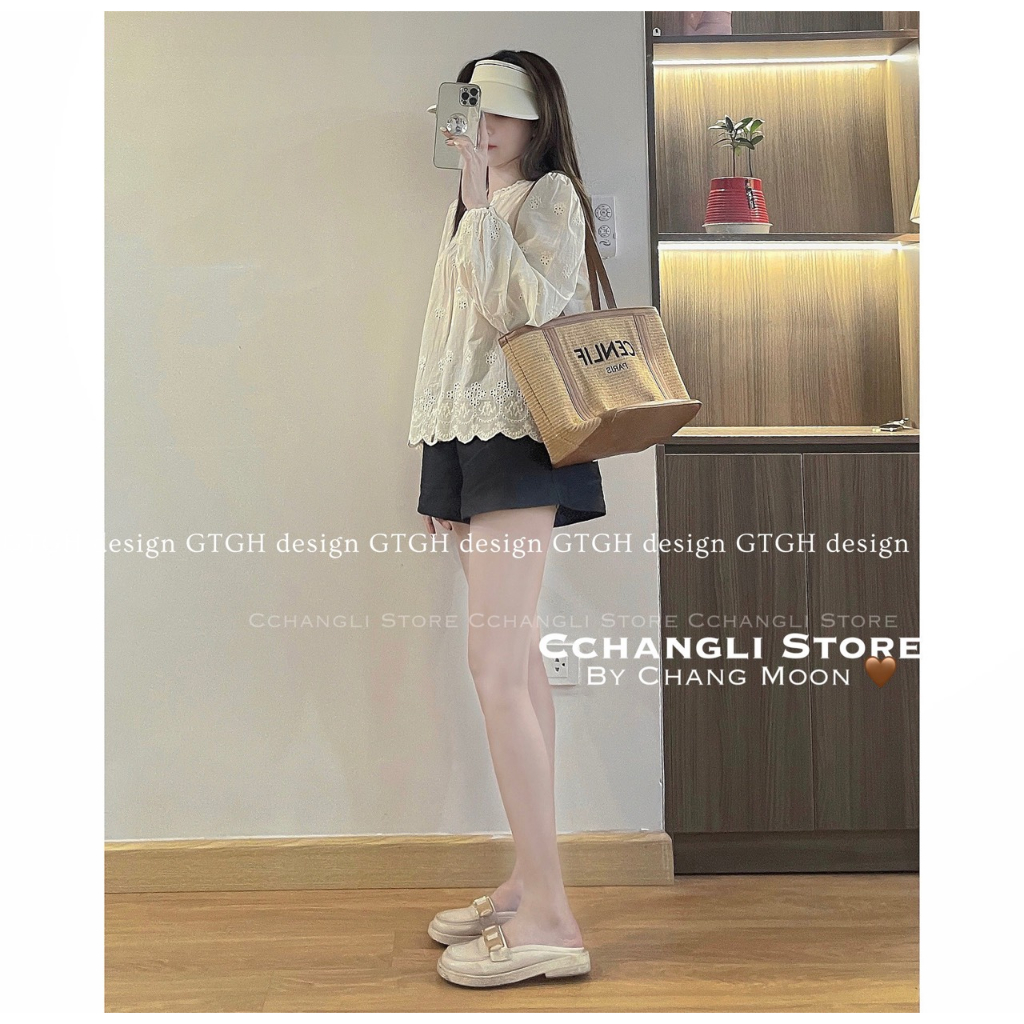 Siuu phẩm áo sơ mi ren babydoll vạt sóng so hott