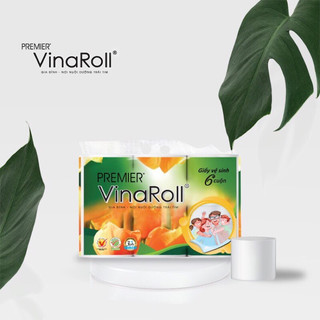 Giấy vệ sinh premier vinaroll không lõi 6 cuộn/lốc