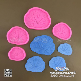 Khuôn silicon lá sen 5/6/7/9cm làm bánh rau câu 3d 4d nhấn xôi