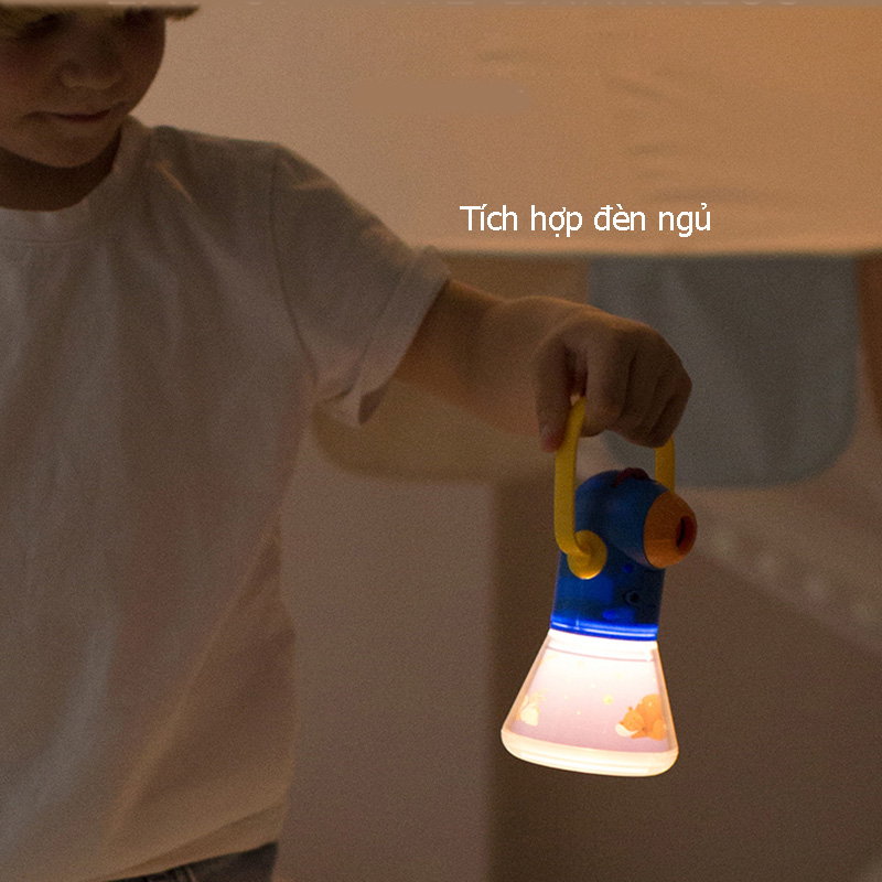 Máy chiếu kể chuyện cho bé, chiếu hình, chuyện cổ tích kết hợp đèn ngủ tự động tắt