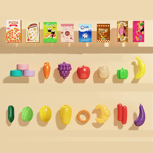 Đồ chơi xe đẩy trái cây siêu thị cho bé, chất liệu nhựa abs an toàn màu sắc bắt mắt