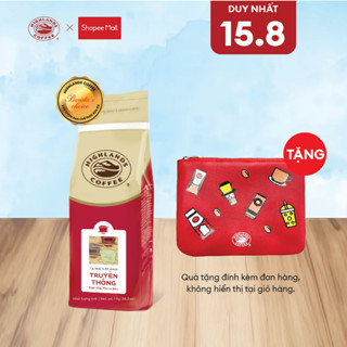 Mua 1 Tặng 1 - Cà phê bột Truyền thống Highlands Coffee 1kg tặng 1 ví hoá tiết xinh xắn