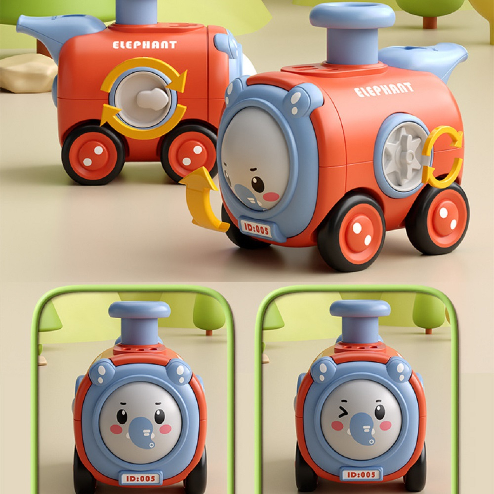 Xe đồ chơi cho bé – Xe đầu tàu có còi dạng đẩy giúp bé phát triển tư duy, trí não