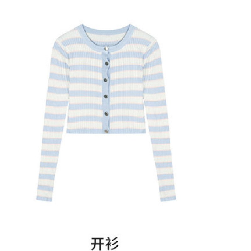 Set trang phục nữ thu đông váy dây treo  kết hợp áo khoác Cardigan chất liệu len phong cách cô nàng trẻ trung