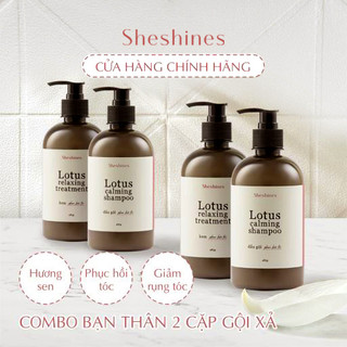 Combo 10 Cặp sản phẩm Dầu gội - Dầu xả Lotus Sheshines