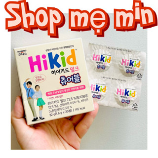 Hộp 60 viên kẹo sữa cho bé HIKID, Kẹo sữa tăng chiều cao nội địa Hàn quốc