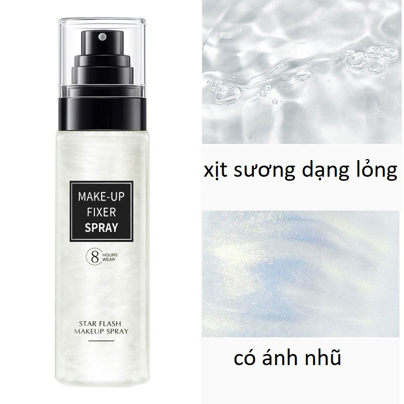 Xịt khóa trang điểm chứa nhũ nhẹ làm sáng lớp make up Star Flash Quicksand Makeup Setting Spray ~Jingjie.vn~