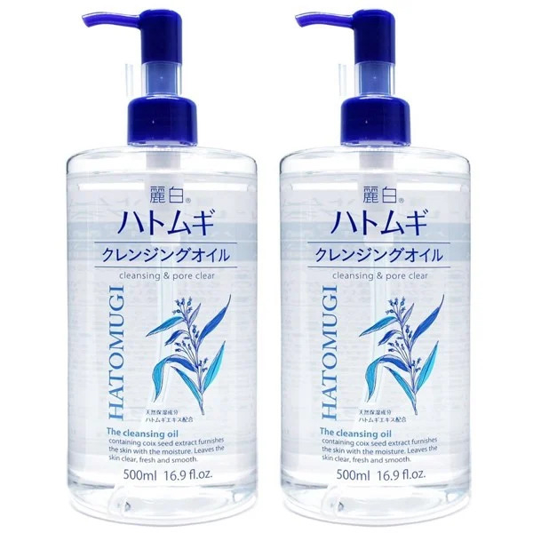 Dầu tẩy trang, nước tẩy trang ý dĩ Hatomugi Nhật Bản 500ml