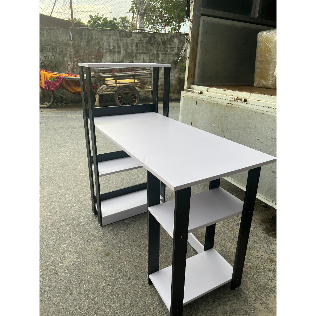Bàn Văn Phòng Làm Việc Có Kệ Để Đồ KT 70X100X50 DQ HOME STORE - DQ131