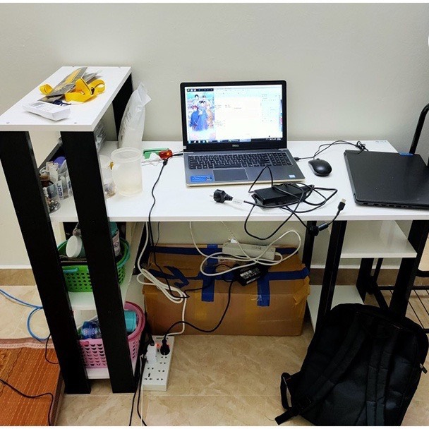 Bàn Văn Phòng Làm Việc Có Kệ Để Đồ KT 70X100X50 DQ HOME STORE - DQ131