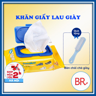 Sỉ Khăn giấy lau giày siêu sạch sneaker gói 40 tờ vệ sinh giày không hoá chất làm hại vải, Gói khăn giấy lau giầy 00036