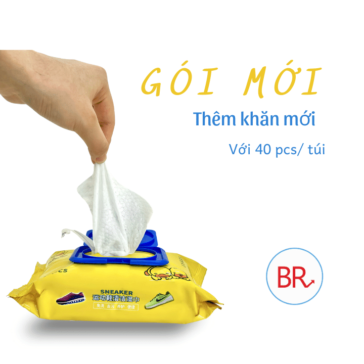 Sỉ Gói 30 Khăn giấy lau giày siêu sạch sneaker  tờ vệ sinh giày không hoá chất làm hại vải, Gói khăn giấy lau giầy 00036