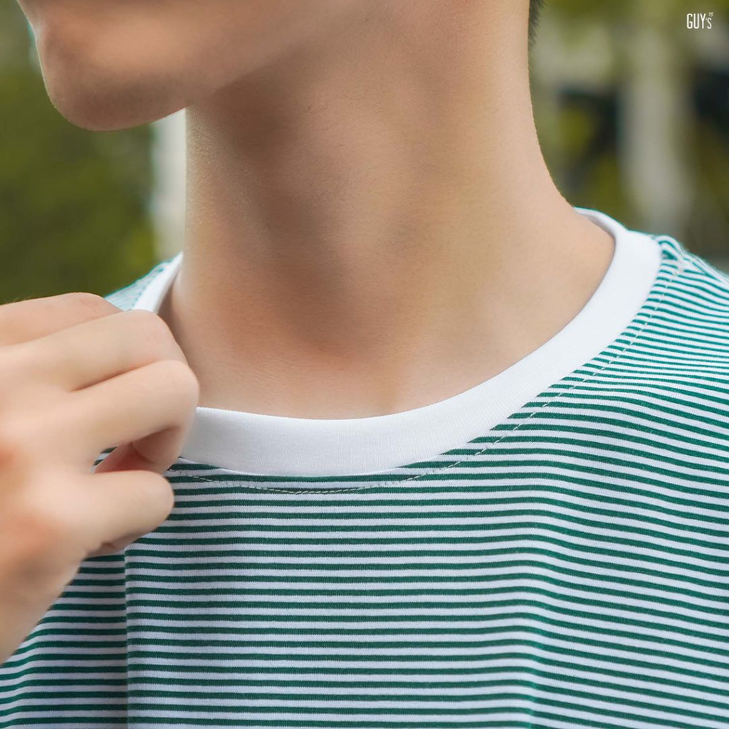 Áo phông unisex Daily GUY's Closet, Hoạ tiết kẻ ngang trendy, Nhiều màu