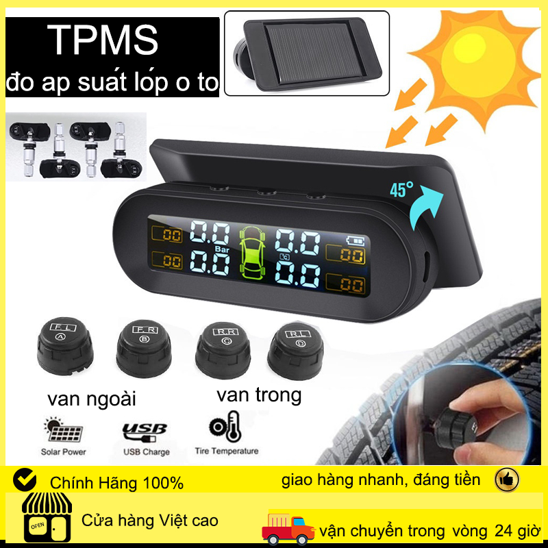 TPMS cảm biến áp suất lốp ô tô đồng hồ đo áp suất lốp áp suất lốp đo áp suất lốp ô tô LCD