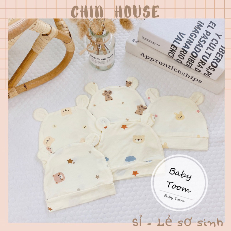 1 MŨ SƠ SINH CHẤT THUN LẠNH PETTIT QC CAO CẤP CÓ TAI ĐÁNG YÊU (sỉ inbox)