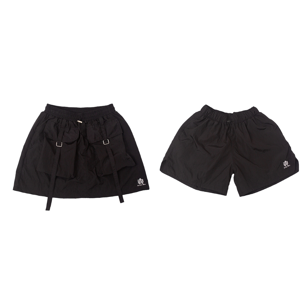 ShopXuHuong -  Quần chân váy chữ A có quần trong - túi hộp vải dù xốp nhăn - Váy thể thao