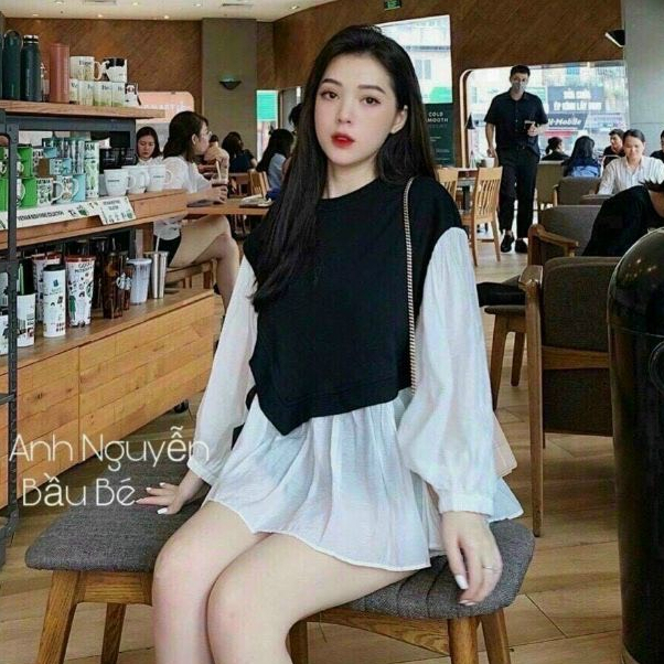 Áo bầu thu đông công sở thời trang style Hàn Quốc
