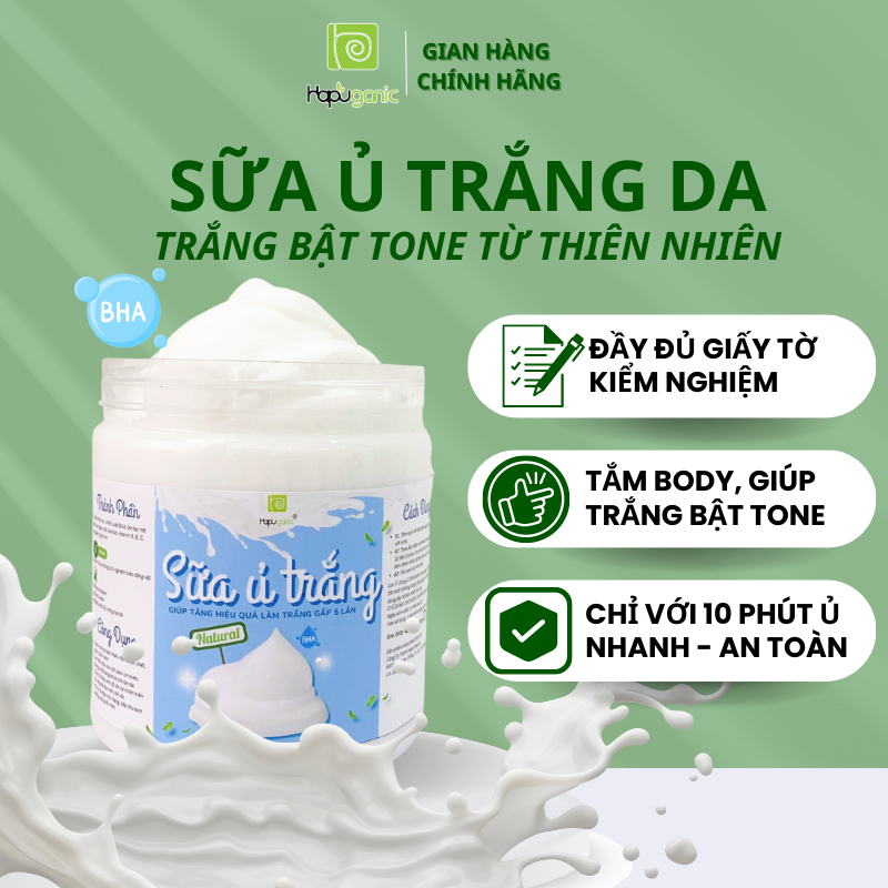 Sữa ủ trắng da Hapuganic kích trắng da body