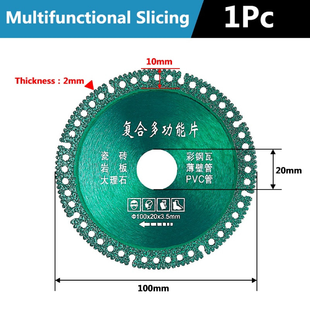 Lưỡi Cưa 6 Trong 1 100mm Siêu Mỏng Dùng Cắt Gạch Men / Gỗ / Đá Hoa Cương