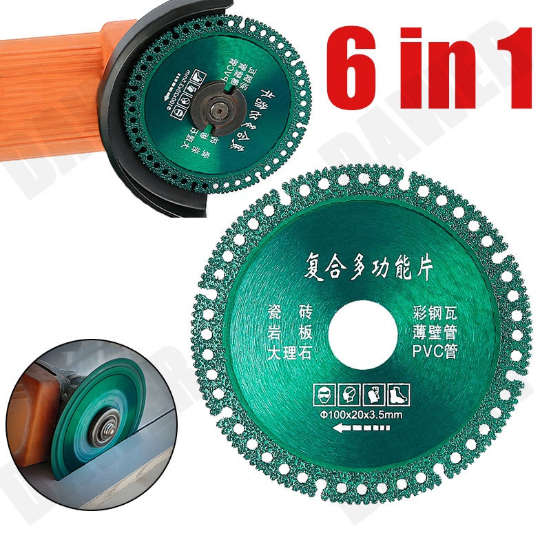 Lưỡi Cưa 6 Trong 1 100mm Siêu Mỏng Dùng Cắt Gạch Men / Gỗ / Đá Hoa Cương