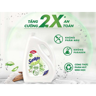 Nước rửa chén Sunlight can 3,48 lít 3 màu