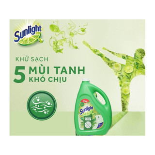 Nước rửa chén Sunlight can 3,48 lít 3 màu