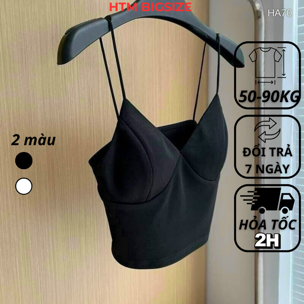 Áo bra bigsize nữ dự tiệc đi chơi chất cotton lạnh HTM 50-90 kg