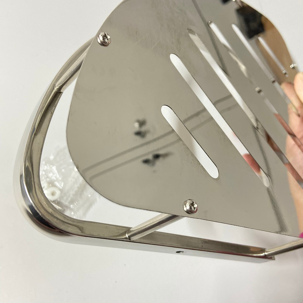 Kệ góc 1 tầng bản nhỏ cho nhà tắm inox sus 304 sáng bóng