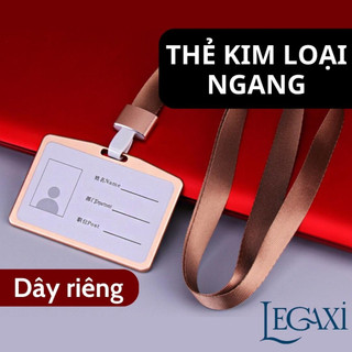 Bảng tên vỏ thẻ kim loại, bao đựng thẻ ngang cho nhân viên văn phòng học sinh sinh viên Legaxi
