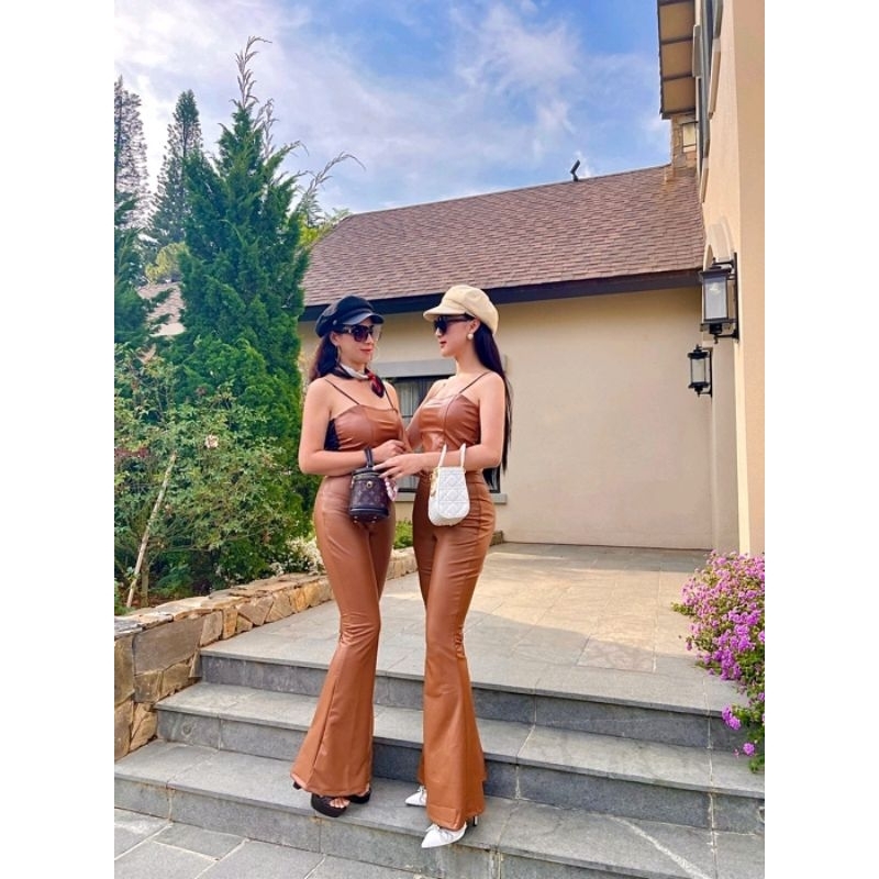 Quần loe, quần bat da dài thời trang nữ cao cấp