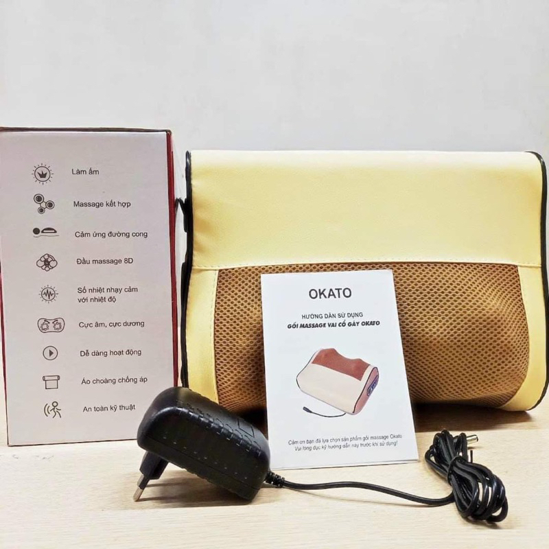 Gối massage cổ vai gáy, máy massage toàn thân