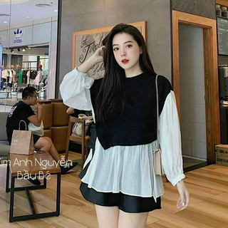 Áo bầu thu đông dài tay thiết kế babydoll siêu đẹp AD087