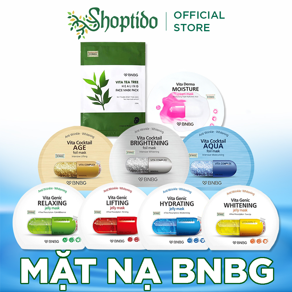 Combo 10 Mặt nạ giấy BNBG Vita Genic Jelly Mask 30ml Mix NPP Shoptido