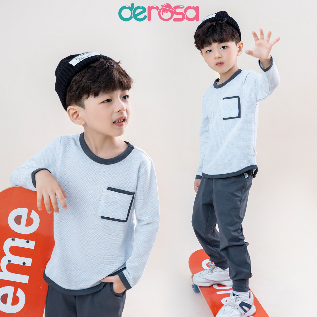 Bộ quần áo dài tay DEROSA KIDS cho bé từ 1 đến 5 tuổi AWKDD1085B