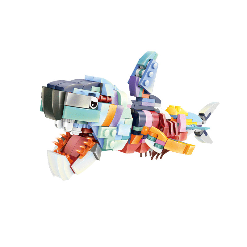 Trứng lắp ráp sinh vật biển, 12 trứng lego xếp hình, đồ chơi trí tuệ dành cho trẻ từ 3 tuổi