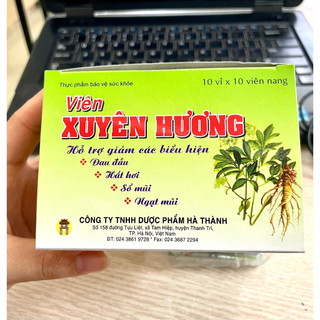 Viên Xuyên Hương Hà Thành Giải Cảm, Giảm Đau Đầu, Sổ Mũi, Ngạt Mũi Hộp 100 Viên