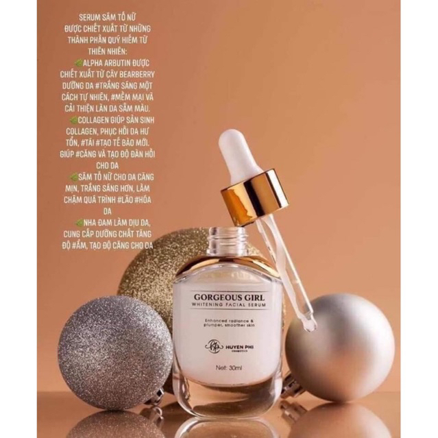 Bộ đôi kem abutin dưỡng trắng + serum sâm sạch nám ban đêm.
