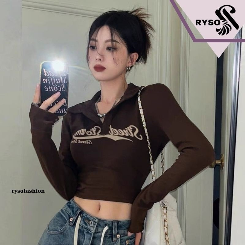 Áo Thun Nữ Dài RYSO FASHION Tay CroptopThun Mềm Mại Cao Cấp Co Dãn