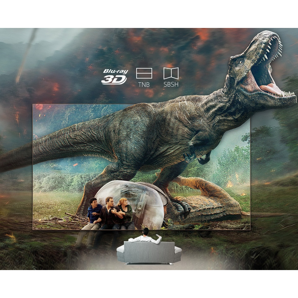 Máy Chiếu Mini Byintek R19 3D Full HD 1080P 4K khả năng trình chiếu lên đến 300 inch bảo hành chính hãng 12 tháng